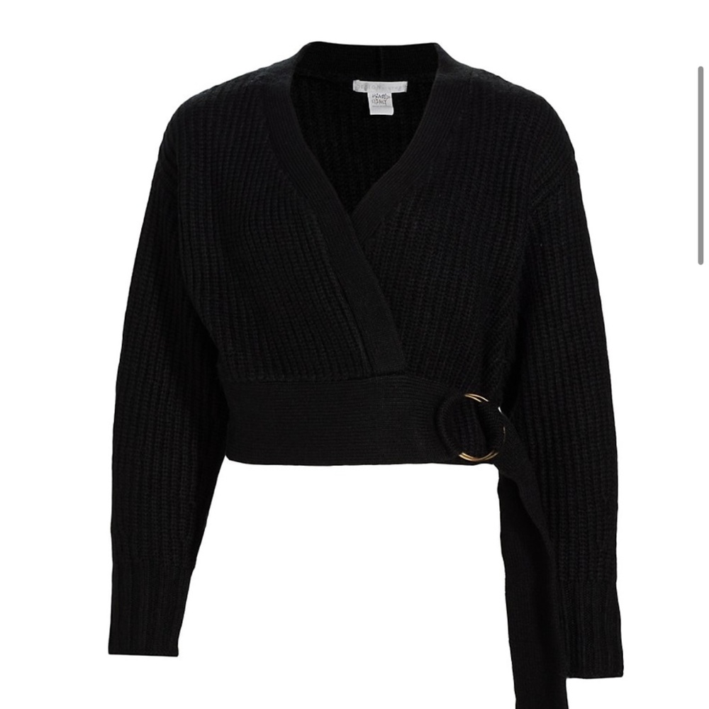 Brand New Design History Wrap Front Buckle Sweater
